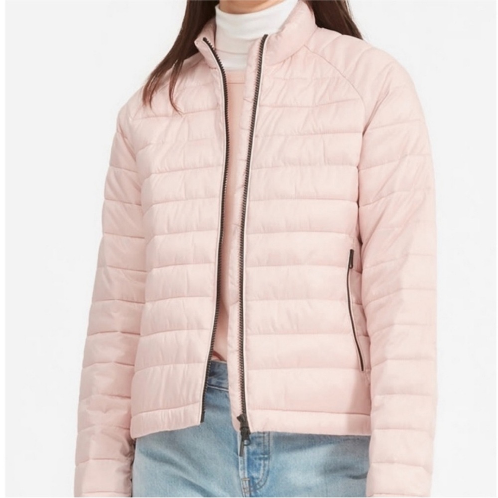 Everlane The Renew Lightweight Puffer Pink Jacket
